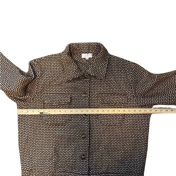 Shannon Ford New York tweed/wool feel. Button down brown/ off white Shacket XL - Picture 6 of 10